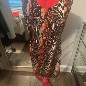 Chaus snake print bodycon dress. Size small